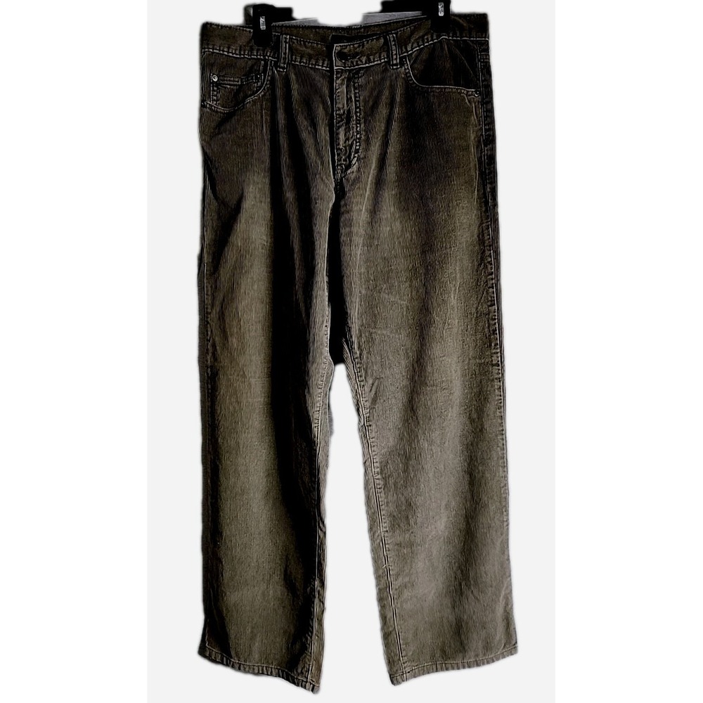 Calvin Klein Chino Pants Corduroy Mens Size 34 Olive Green Straight Leg Cotton
